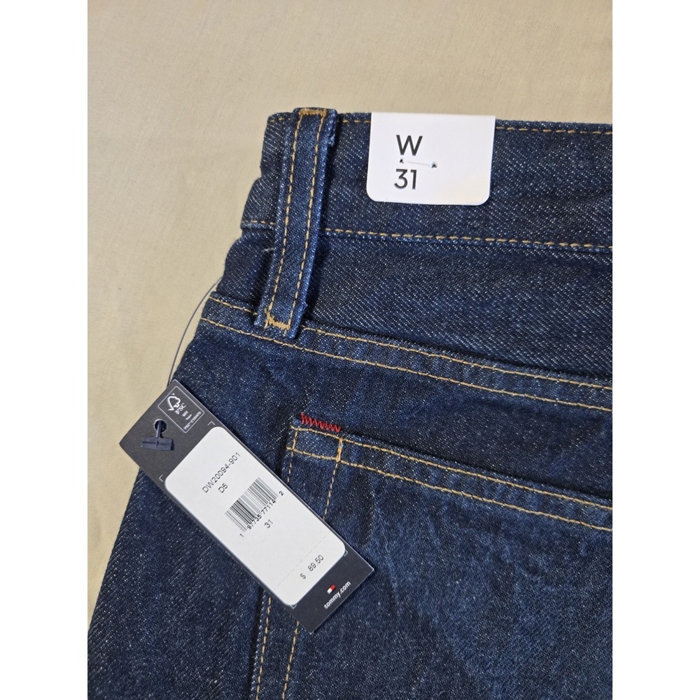 Tommy Hilfiger Womens High Rise‎ Denim Shorts Dark Wash Button Fly NWT 31 - Picture 10 of 10